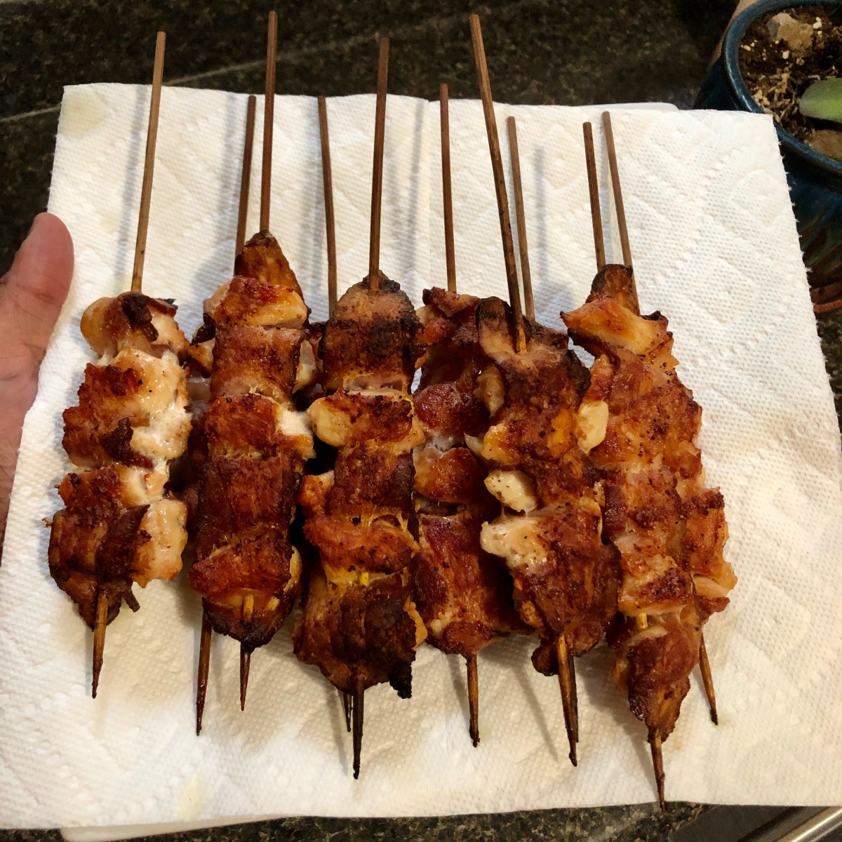 Chicken Bacon Skewers